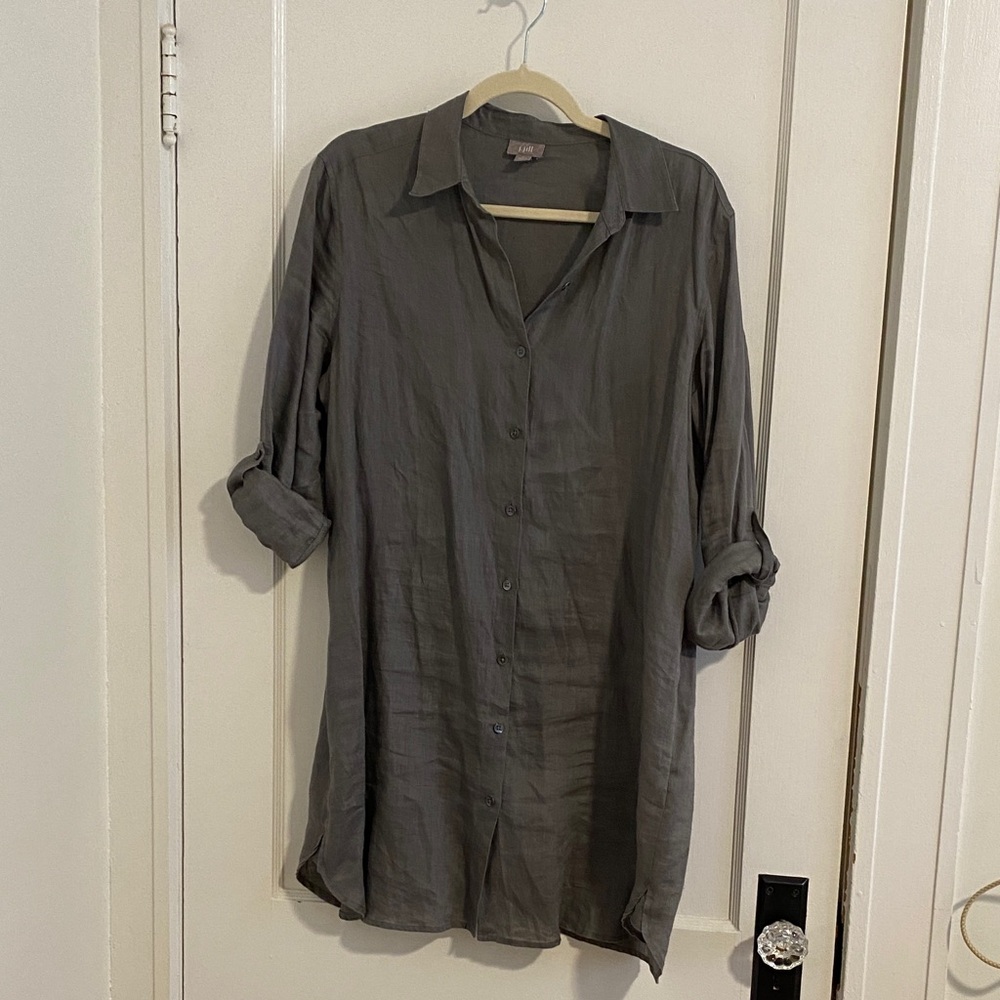 J. Jill Gray Button-Up Dress